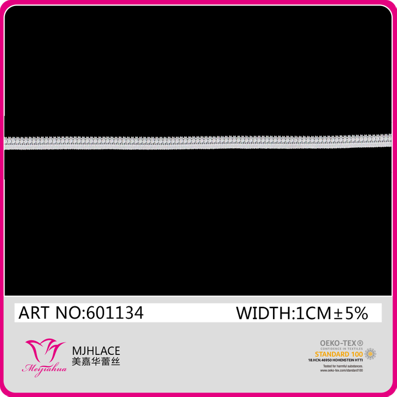 2019 Newest 1cm Dotted Stretch Edging Lace Trim(601134)